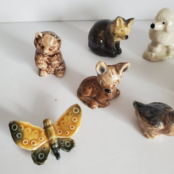 VINTAGE WADE ENGLAND Whimsies Collectible Mini Animal Ceramic Figurines Signed - Picture 3 of 12